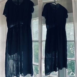 Reformation Black Sheer Dress size 6